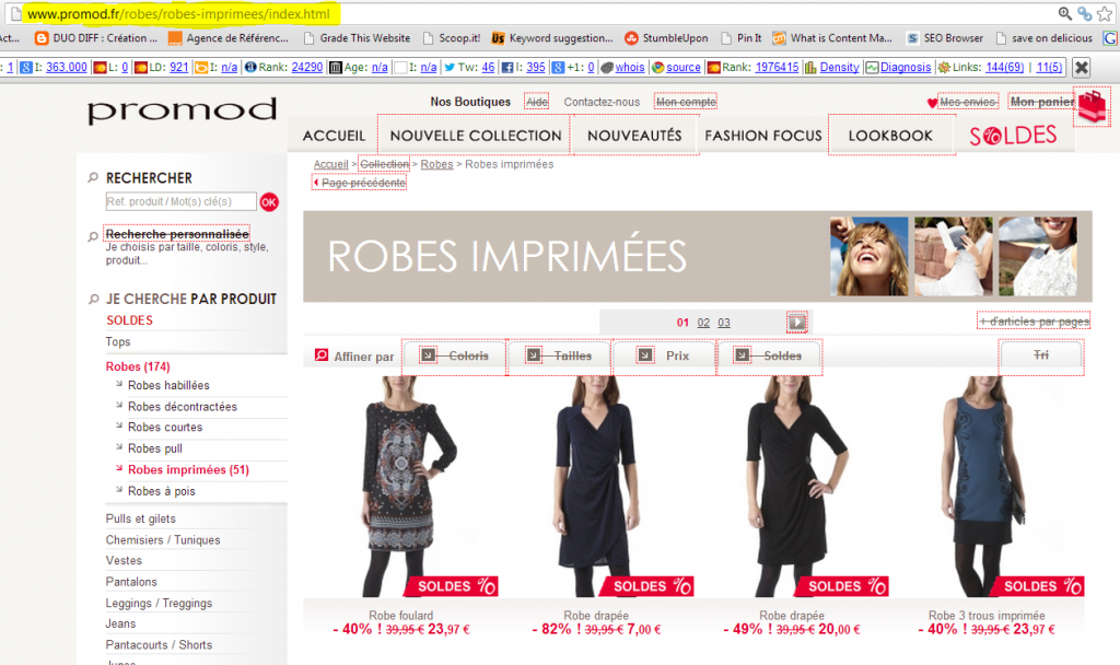 url e-commerce et referencement naturel seo