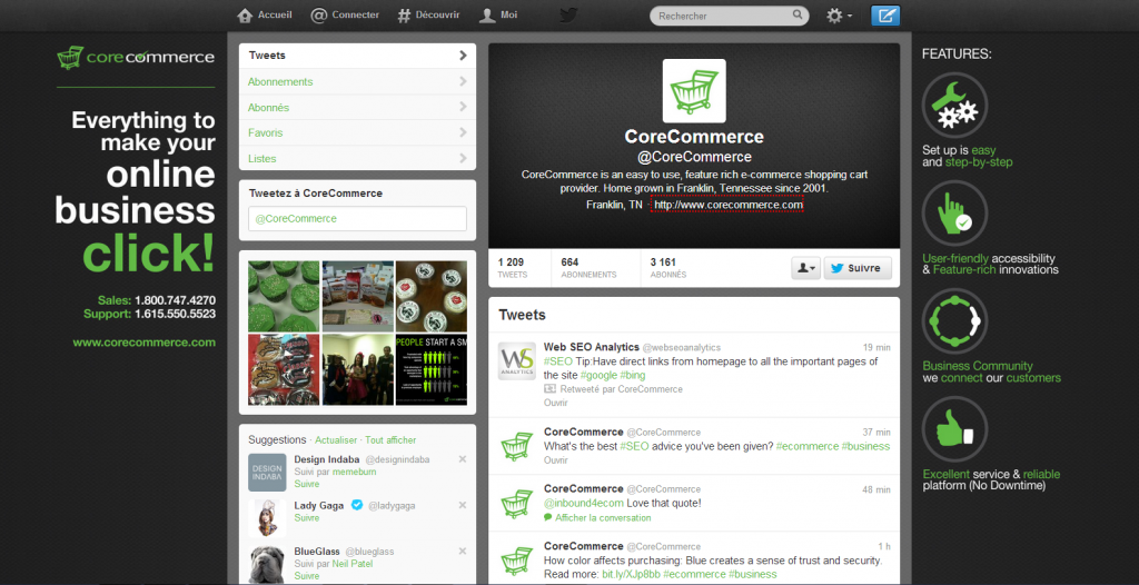 Agence de design de profil social twitter